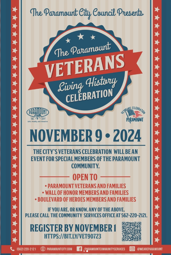 Veteran's celebration flyer