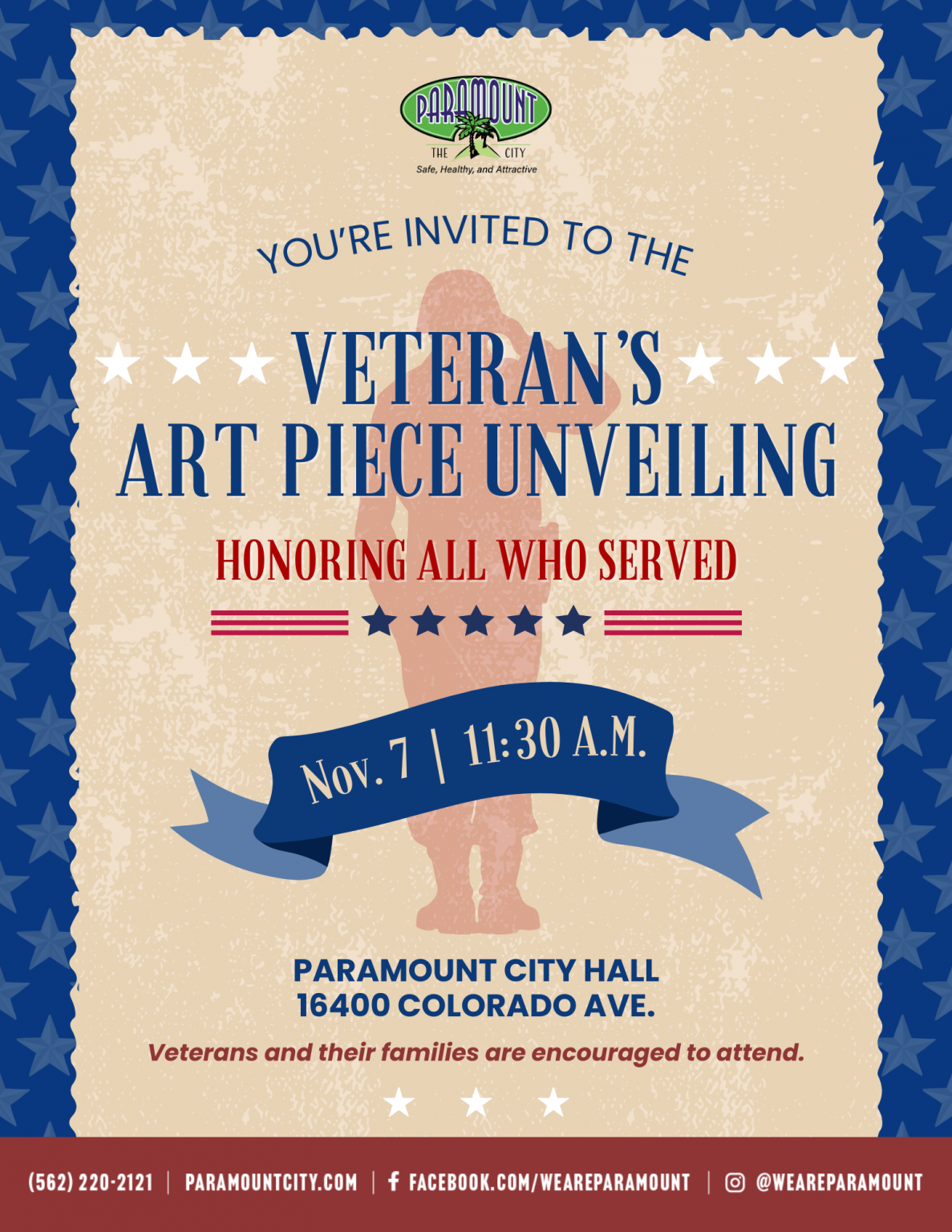 Veteran's Art Piece Unveiling - City of Paramount