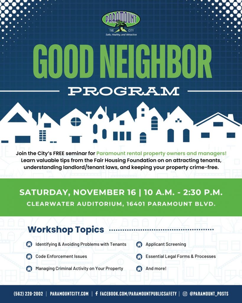 good neighbor program flyer
