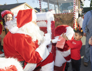 boy at Santa Train