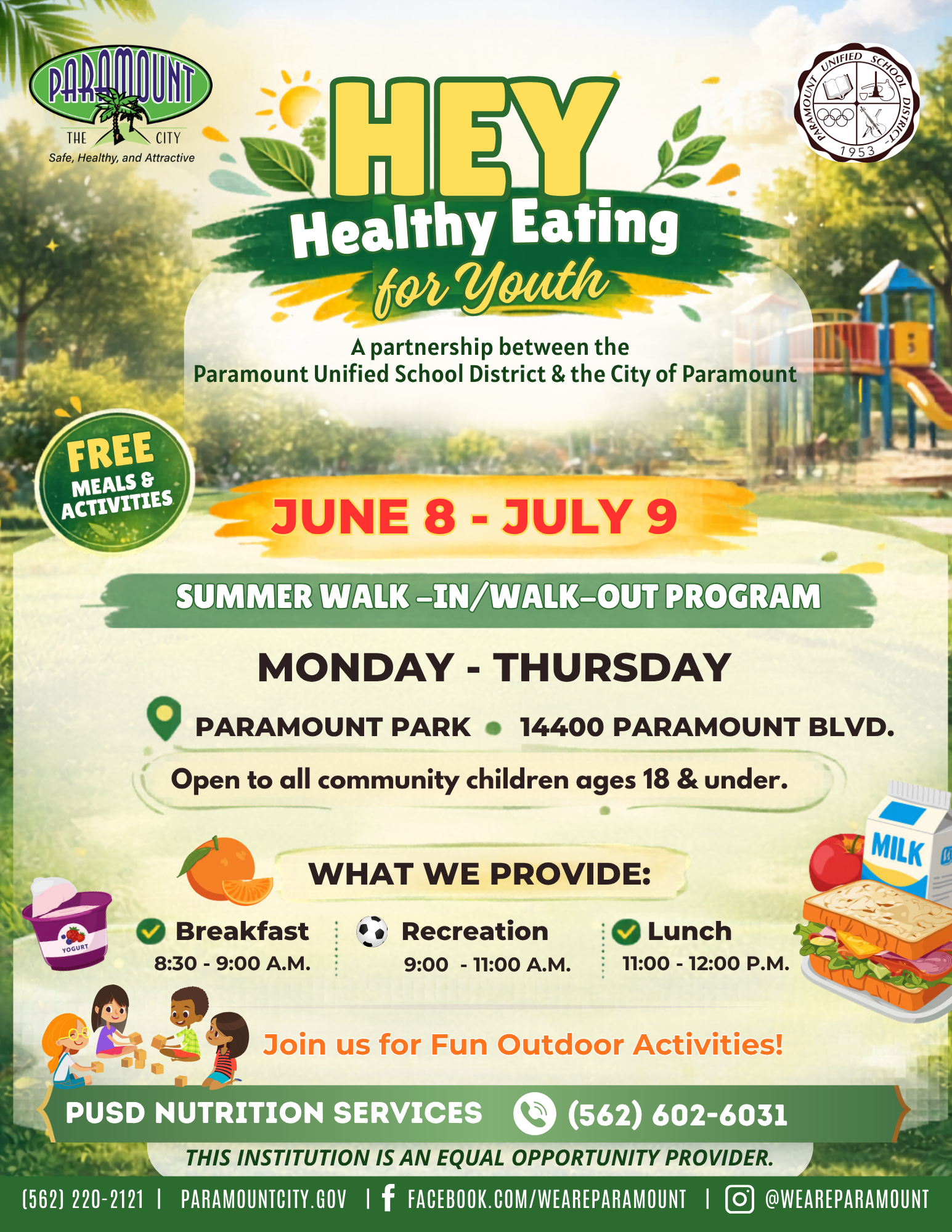 Programs & Activities - City of Paramount